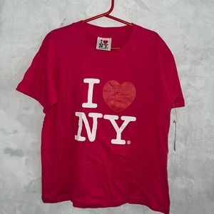 Kids Pink I❤️NY Short Sleeve T-Shirt, Size 10, NWT